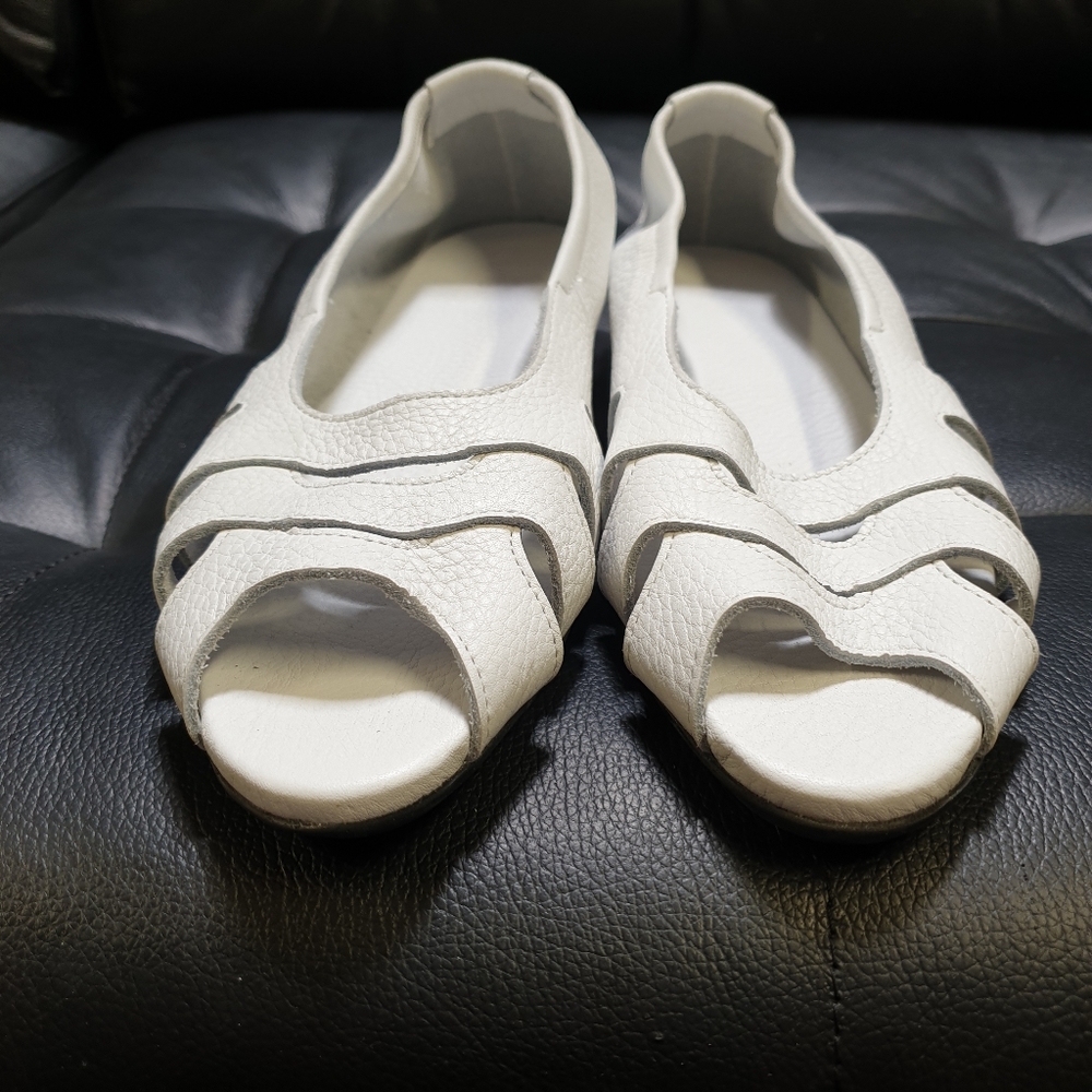Arche Ninova Leather Flats Ballerina White - Picture 10 of 12